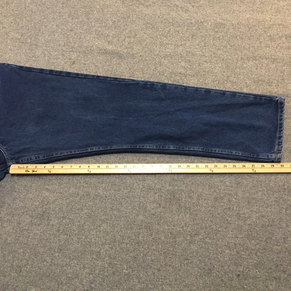 Wrangler Jeans Mens 38x32 Blue Premium Quality Straight Leg Denim Dark Wash